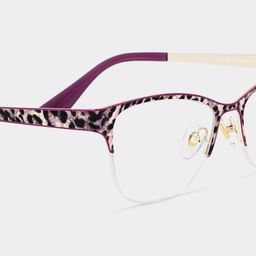 Dorian Purple Leopard print Cat eye Glasses5
