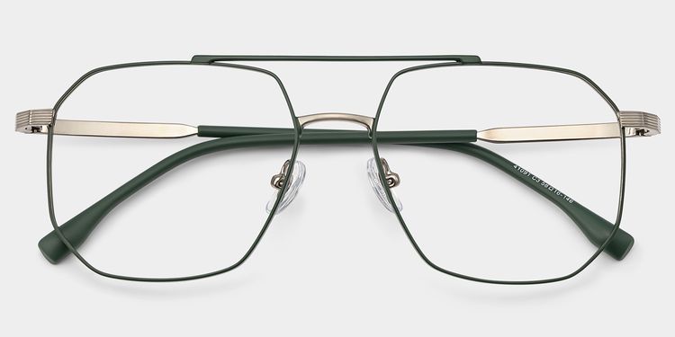 Logan Aviator Green Glasses