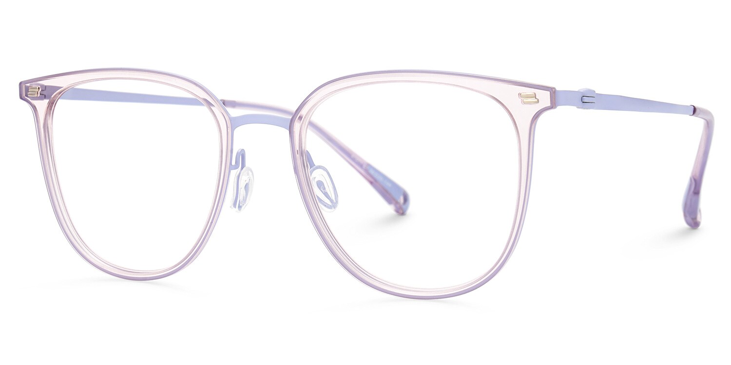 Gilliane Round Glasses Purple Thin Frame | Zeelool1
