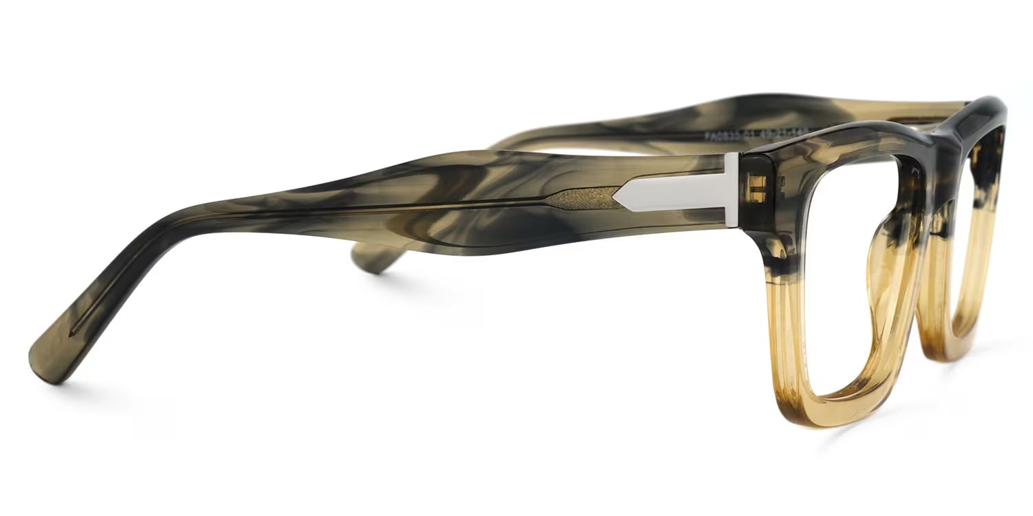 Rectangle Brown Glasses | Zeelool Eyeglass Frame Online2