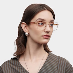 Felicity Geometric Gold Yellow Glasses1