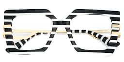 Poutine Square Black White Glasses1