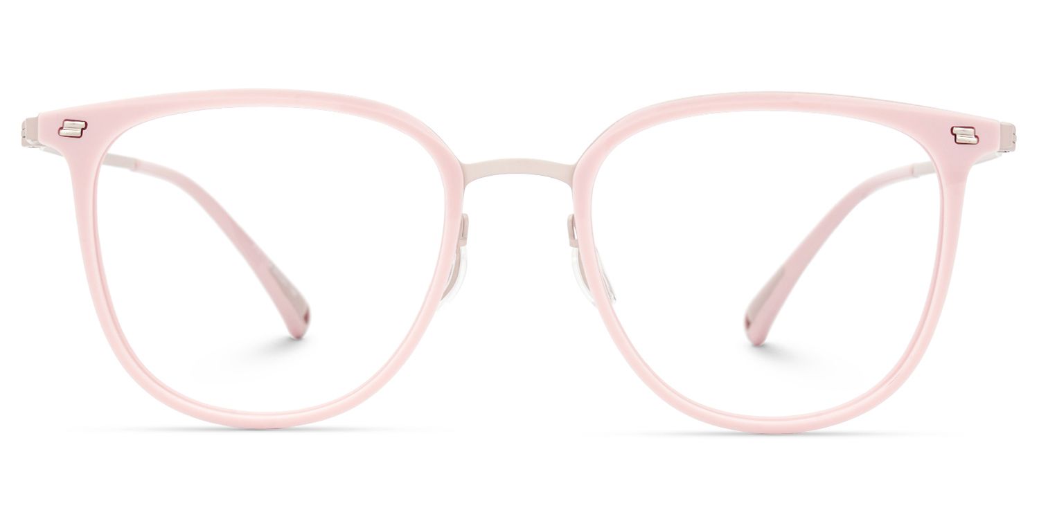 Gilliane Round Pink Glasses Thin Frame | Zeelool0