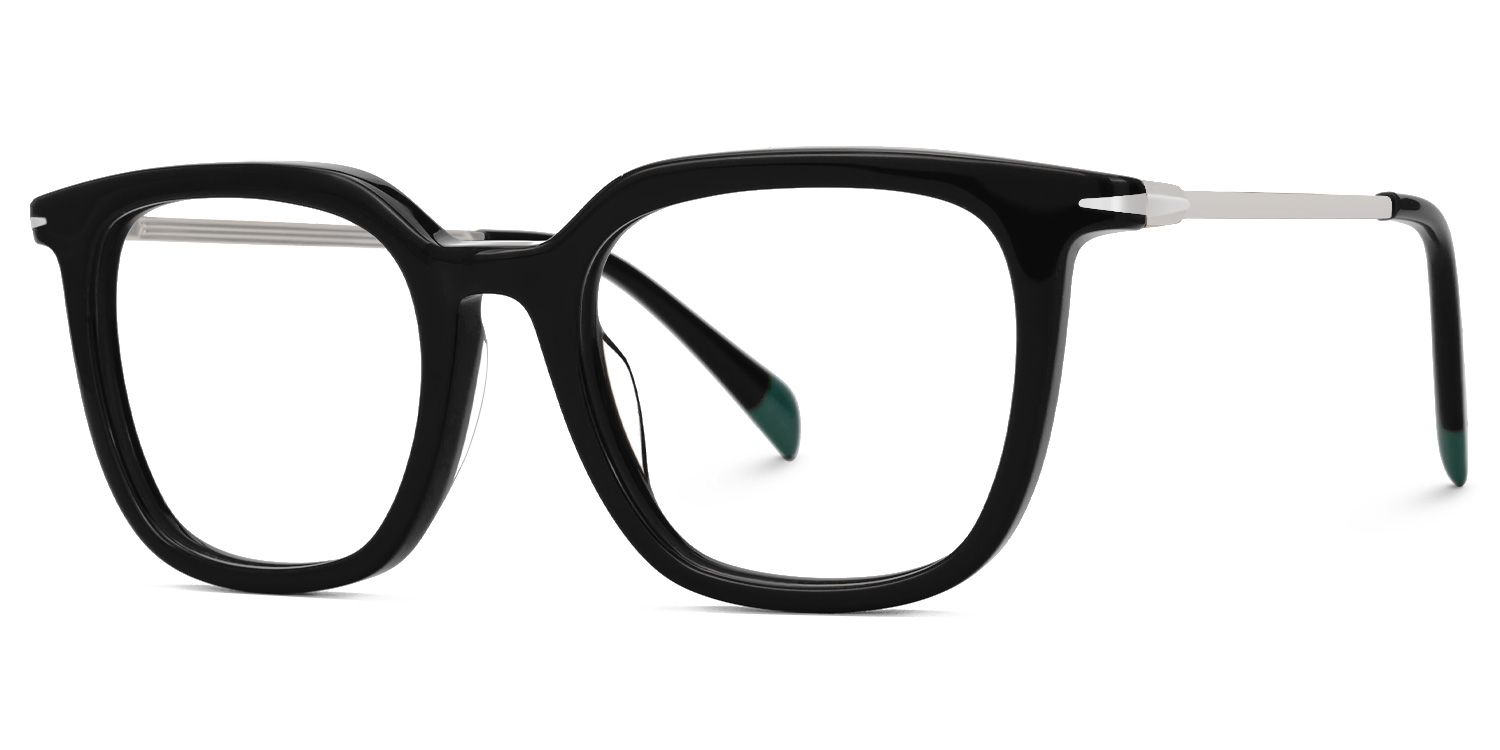 Bodali Mixed-Materials Square Black Frame Glasses | Zeelool1