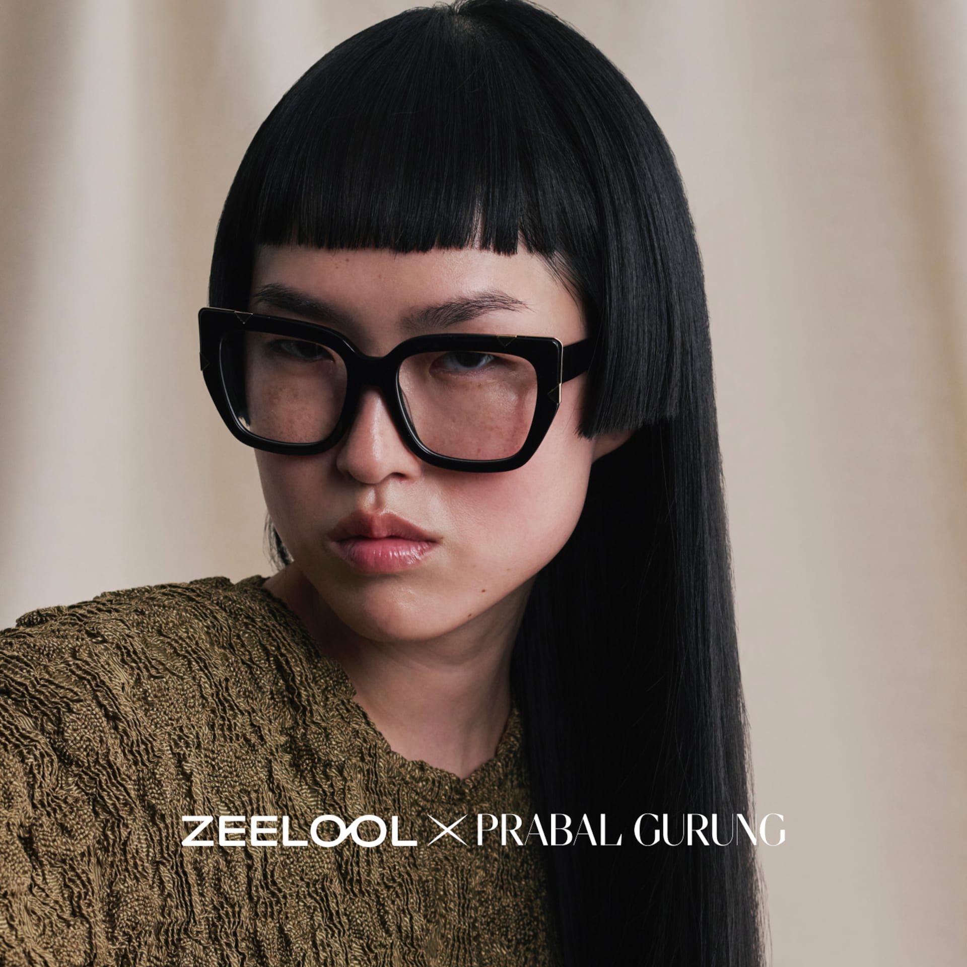Grace Black Butterfly Frame Glasses | ZEELOOL x Prabal Gurung0