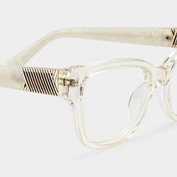 Miranda Clear Yellow Cat eye Glasses4