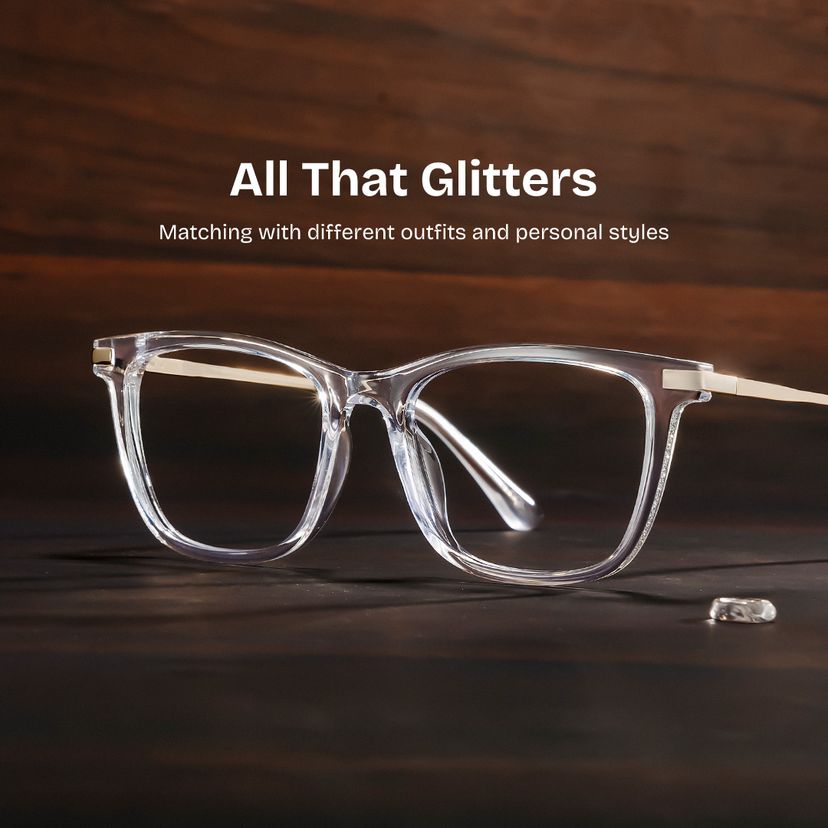 Selena Rectangle Clear Glasses