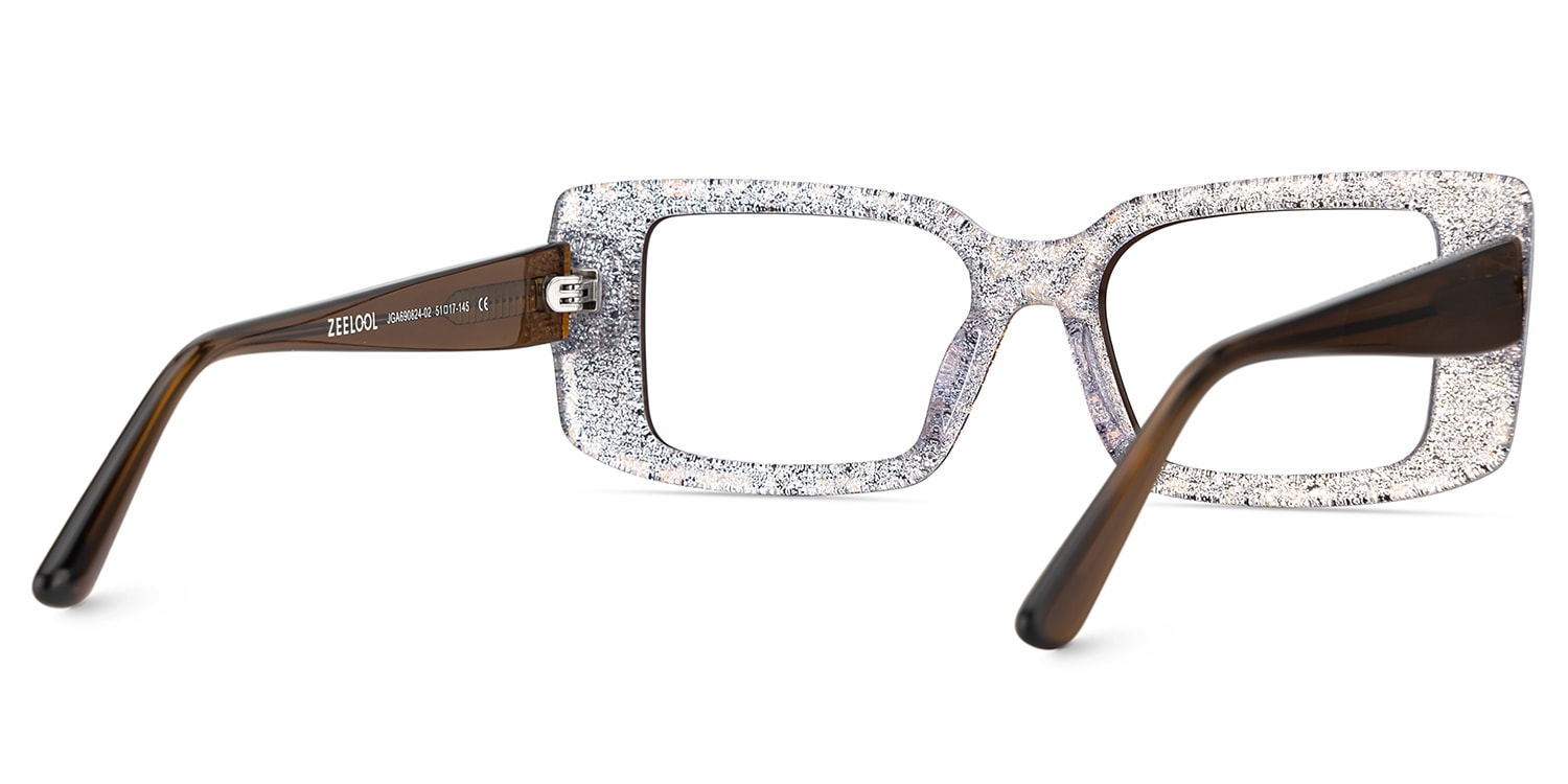 Gleam Rectangle Leopard Glasses5