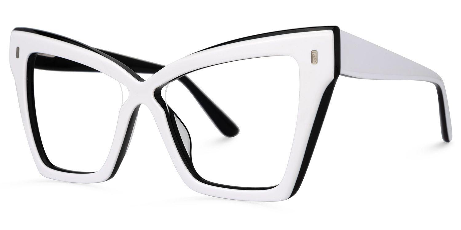 Midgett Cateye White Glasses | ZEELOOL Canada1