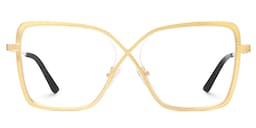 Racquel Square Gold Glasses0