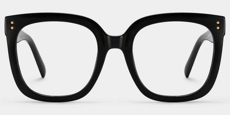 Ebony Square Black Glasses