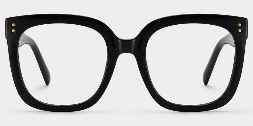 Ebony Square Black Glasses