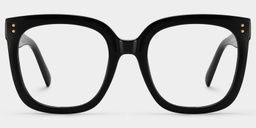 Ebony Square Black Glasses0