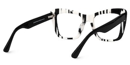 Bethel Cateye Black-White Glasses3