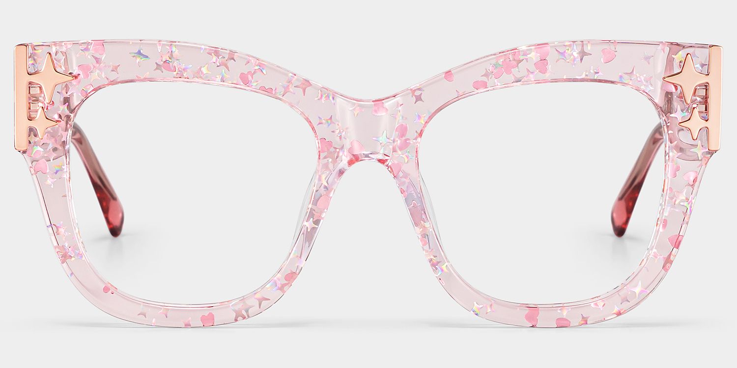 Designer Minfia Eyeglasses Pink Frames Glasses | ZEELOOL