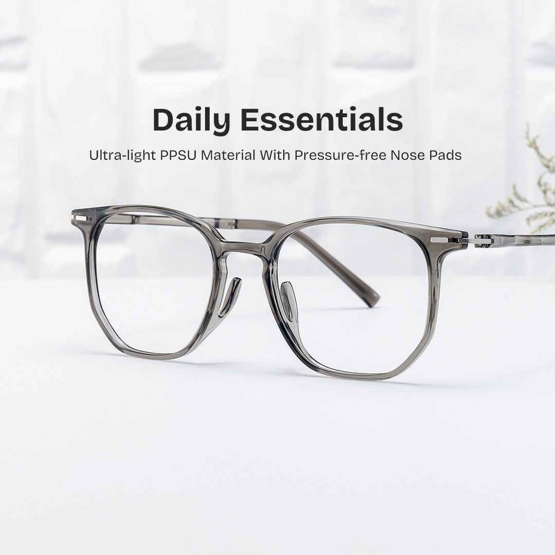 Isla Geometric Gray Glasses0