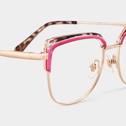 Samson Square Pink Tortoise Glasses5