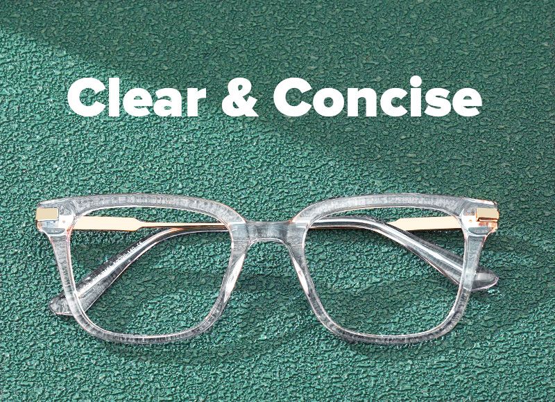 Kellie Rectangle Clear Glasses