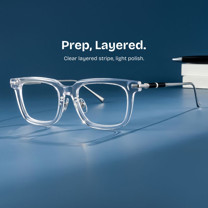 Rayne Clear Square Glasses