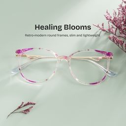Chanty Purple Round Glasses0