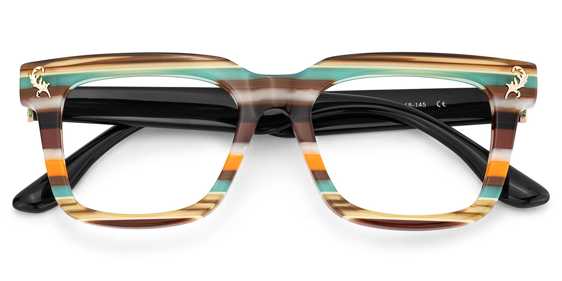 Lauffer Acetate Multicolor Frame Glasses with Square Shape | Zeelool2