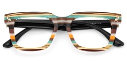 Lauffer Rectangle Multicolor Glasses2