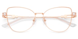Gaga Cat eye Rose Gold Glasses1