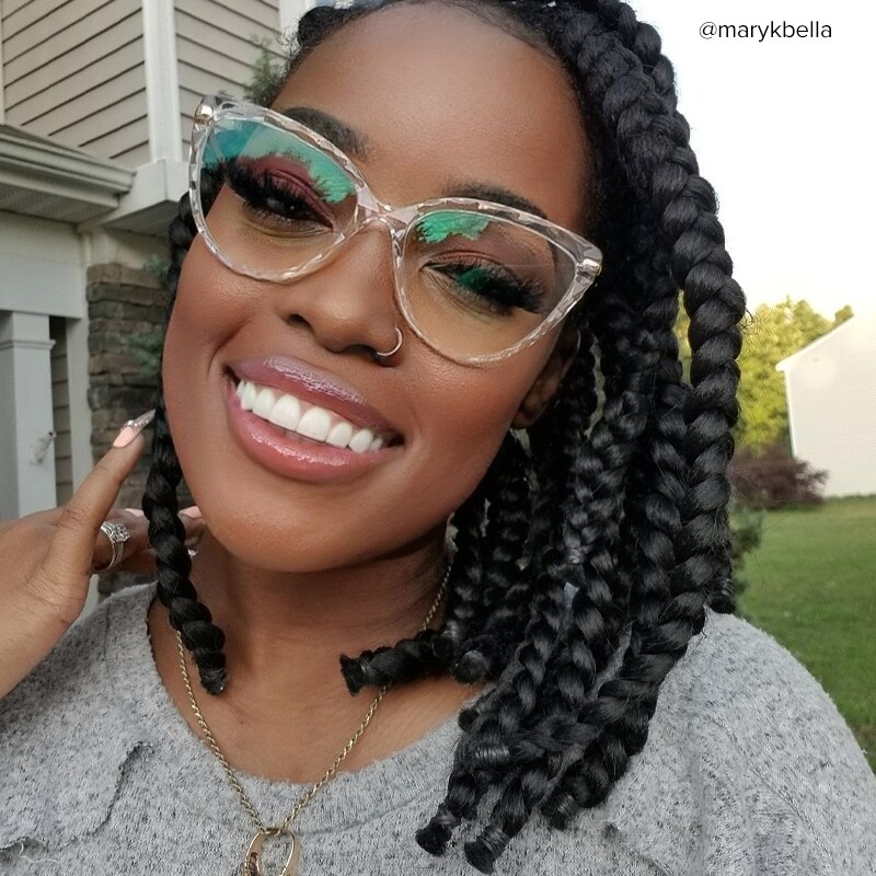 Lucas Cat Eye Glasses with Crystal Frames | Zeelool9