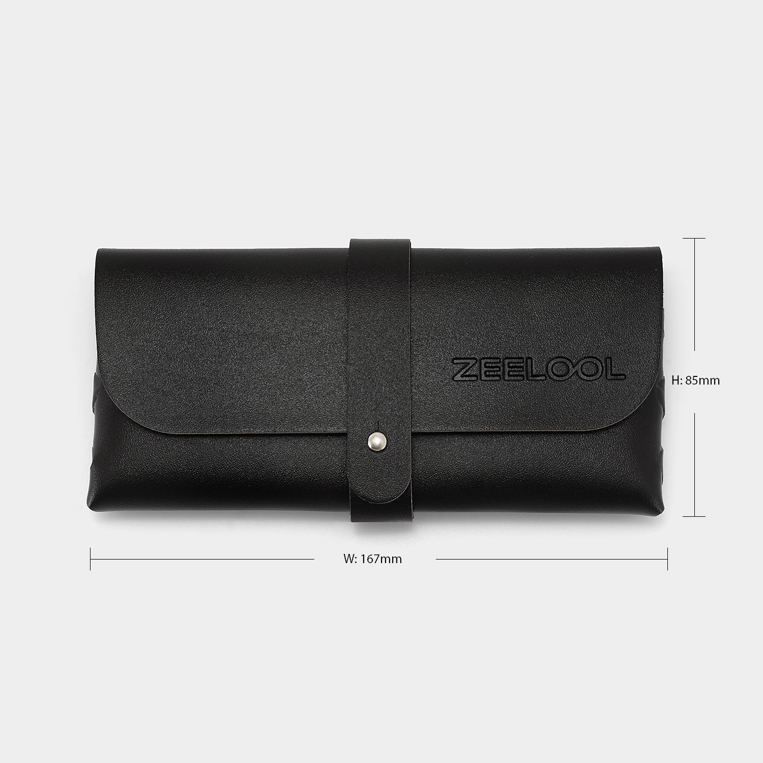 ZPJO615139-02 Black Man-made Leather Box, Glasses Pocket