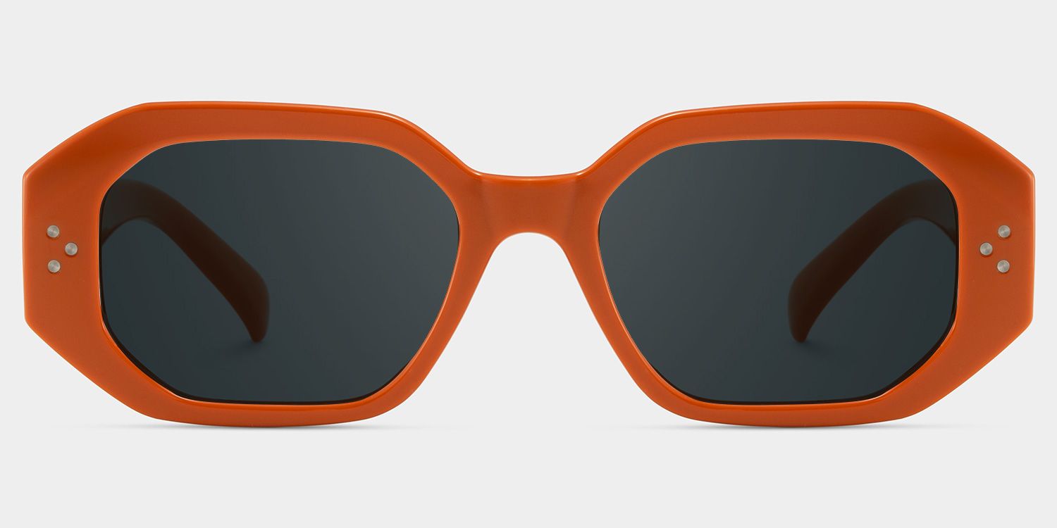 Soleil Rectangle Orange Prescription Sunglasses | ZEELOOL0