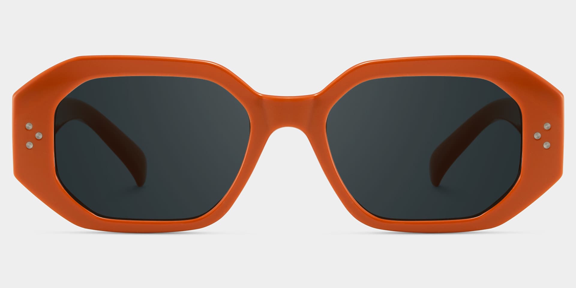 Soleil orange Frame Polarized Sunglasses with rectangle Style Online | ZEELOOL0