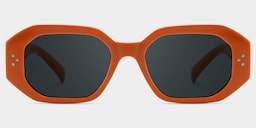 Soleil Rectangle Orange Polarized Sunglasses0