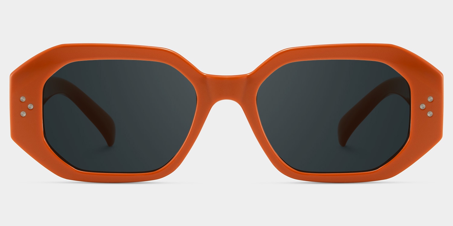 Soleil Rectangle Orange Polarized Sunglasses