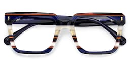Laguer Rectangle Blue Glasses4