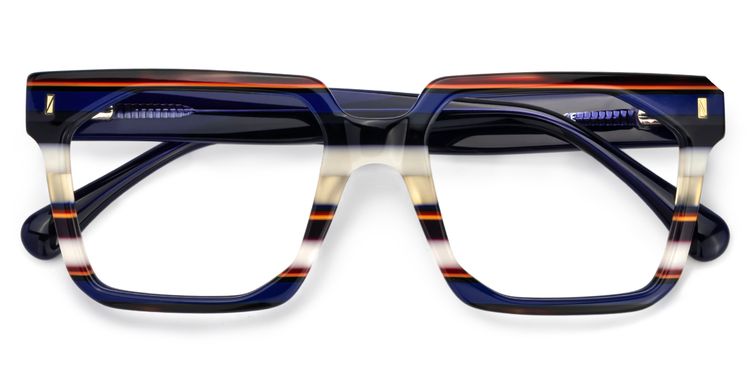 Laguer Rectangle Blue Glasses