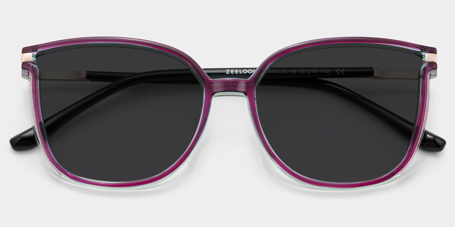 Rodz Square Purple Frame Sunglasses | ZEELOOL1