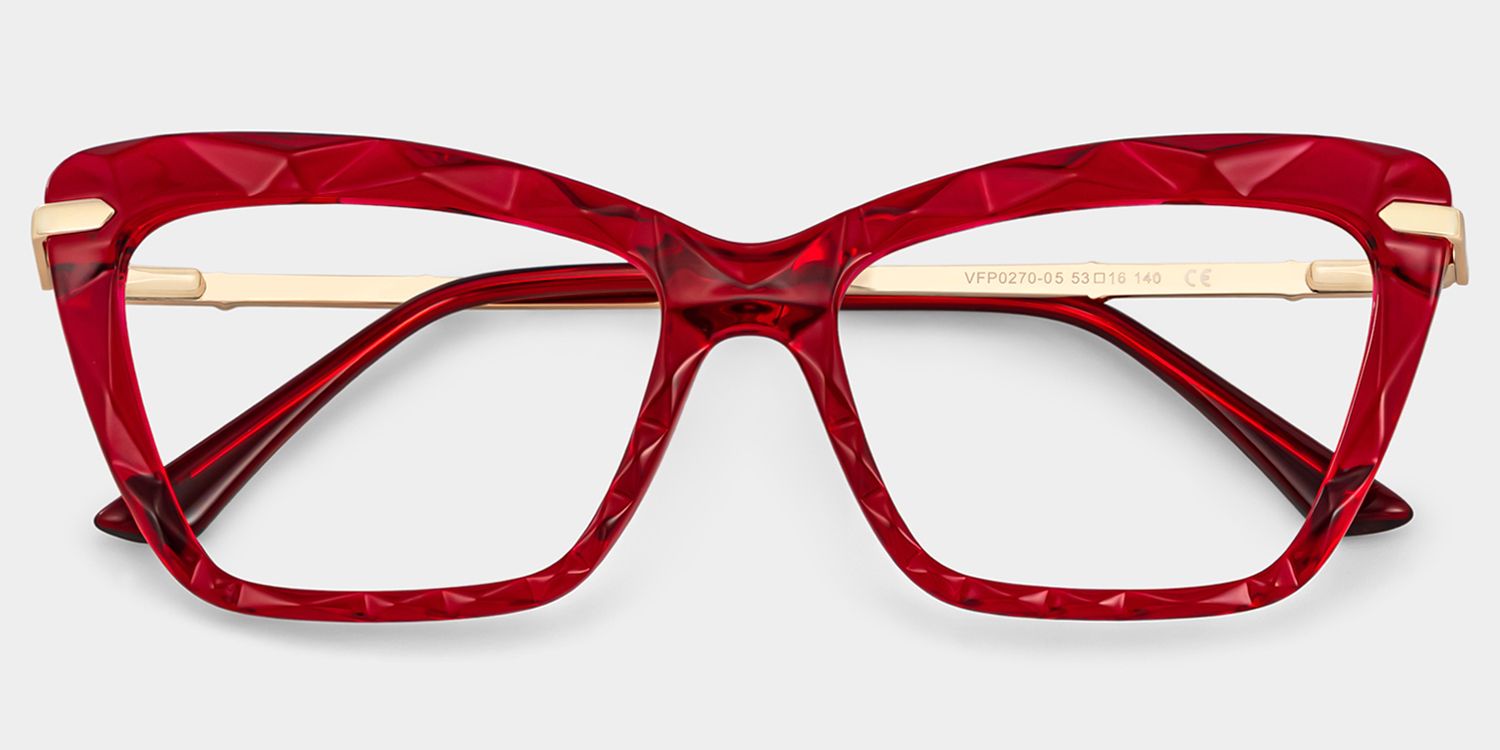 Juliet Cateye Red Eyeglasses and Glasses Frames1