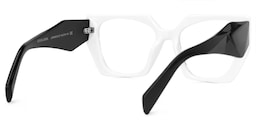 Sileidy Geometric Black-White Glasses3