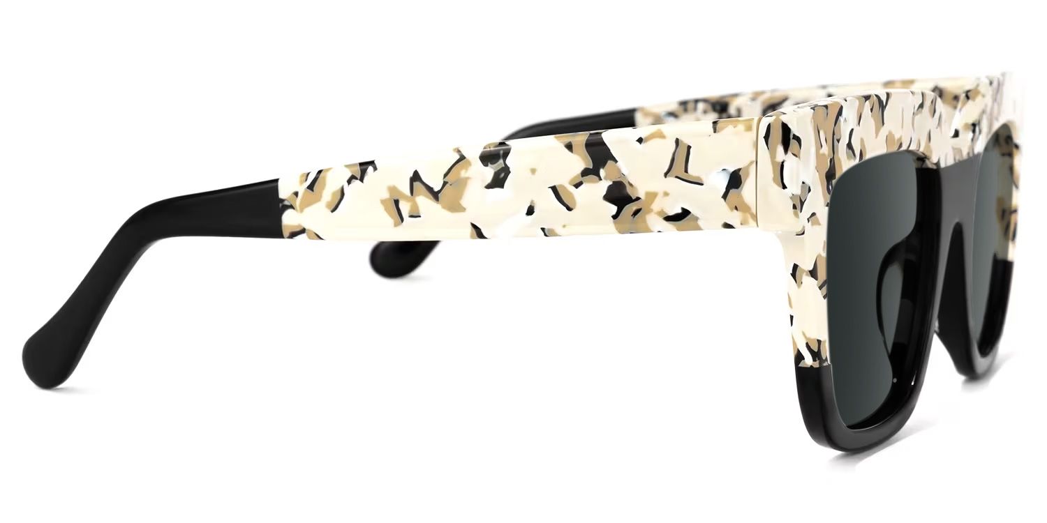 Carolann Square Black Frame Sunglasses | Zeelool Optical2