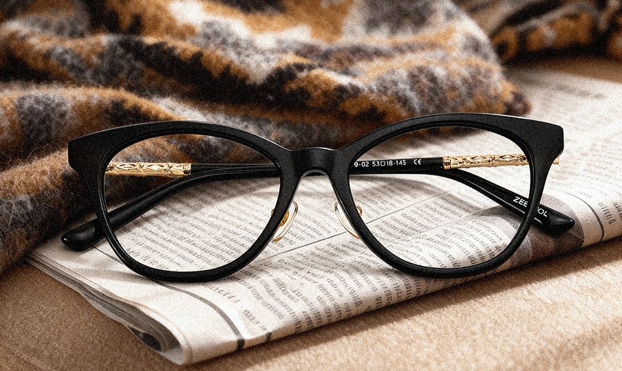 エルセーヌ555SSXStickプラス April Black Frame Glasses with Cat eye Frame Online | ZEELOOL