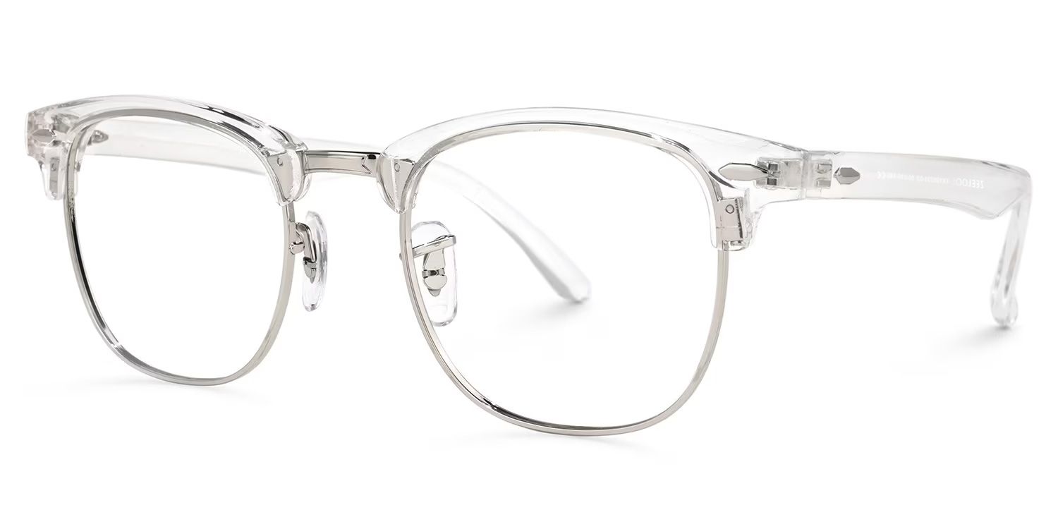 Hacker Browline Clear Glasses | Zeelool Glasses1
