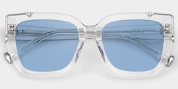 A clear, oversized frame that's playful and chic.2