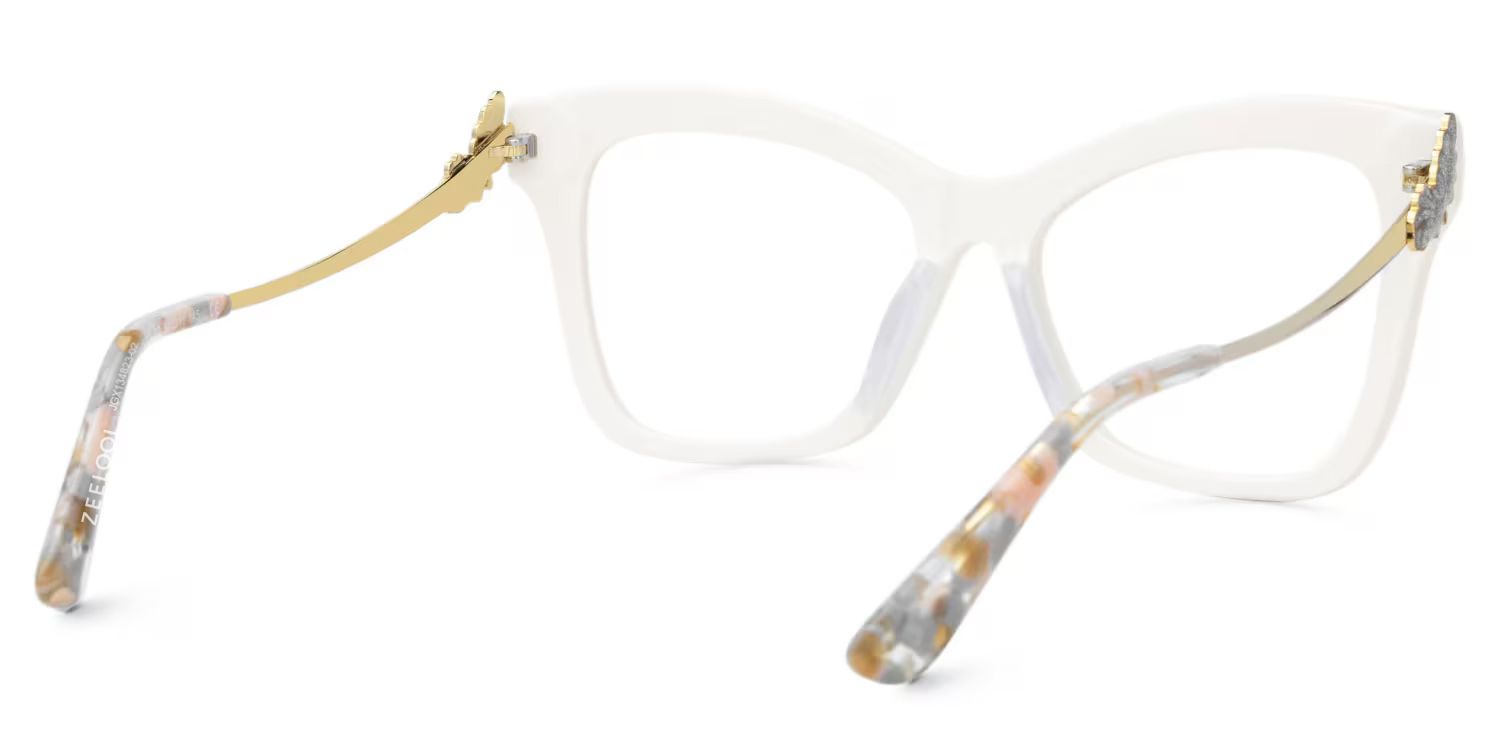 Elida Big White Glasses on sale | Zeelool4