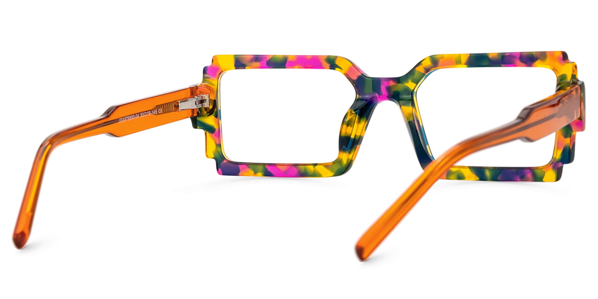 Frederick Rectangular Orange Tortoise Eyeglass Frames3