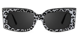 Orduno Rectangle Gray Leopard Sunglasses0