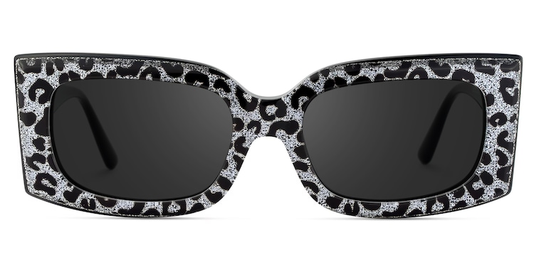 Orduno Rectangle Gray Leopard Sunglasses