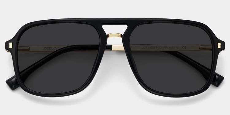 Kilworth Black Aviator Sunglasses