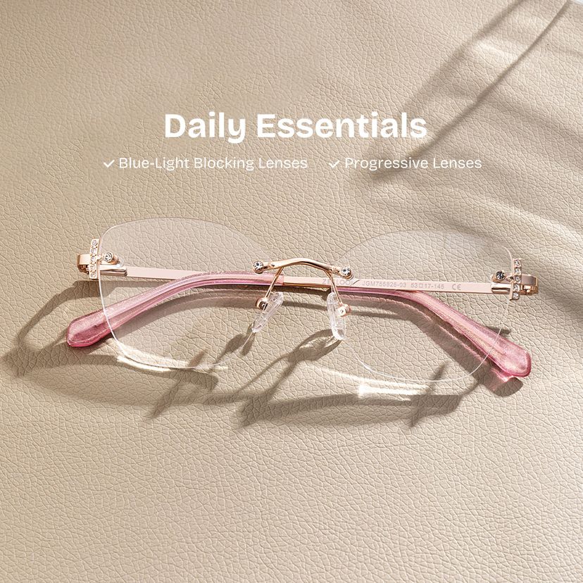 Jaxon Rectangle Rose Gold Glasses