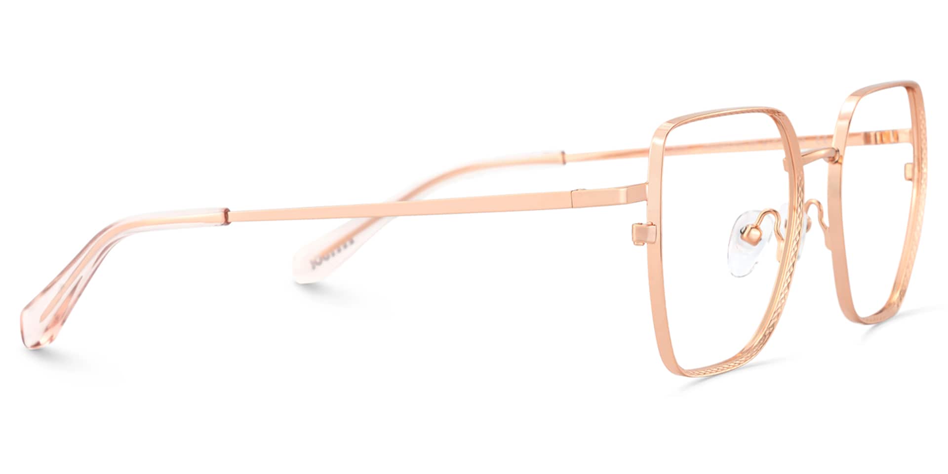 Rose Gold Wire Glasses With Exquisite Pattern4