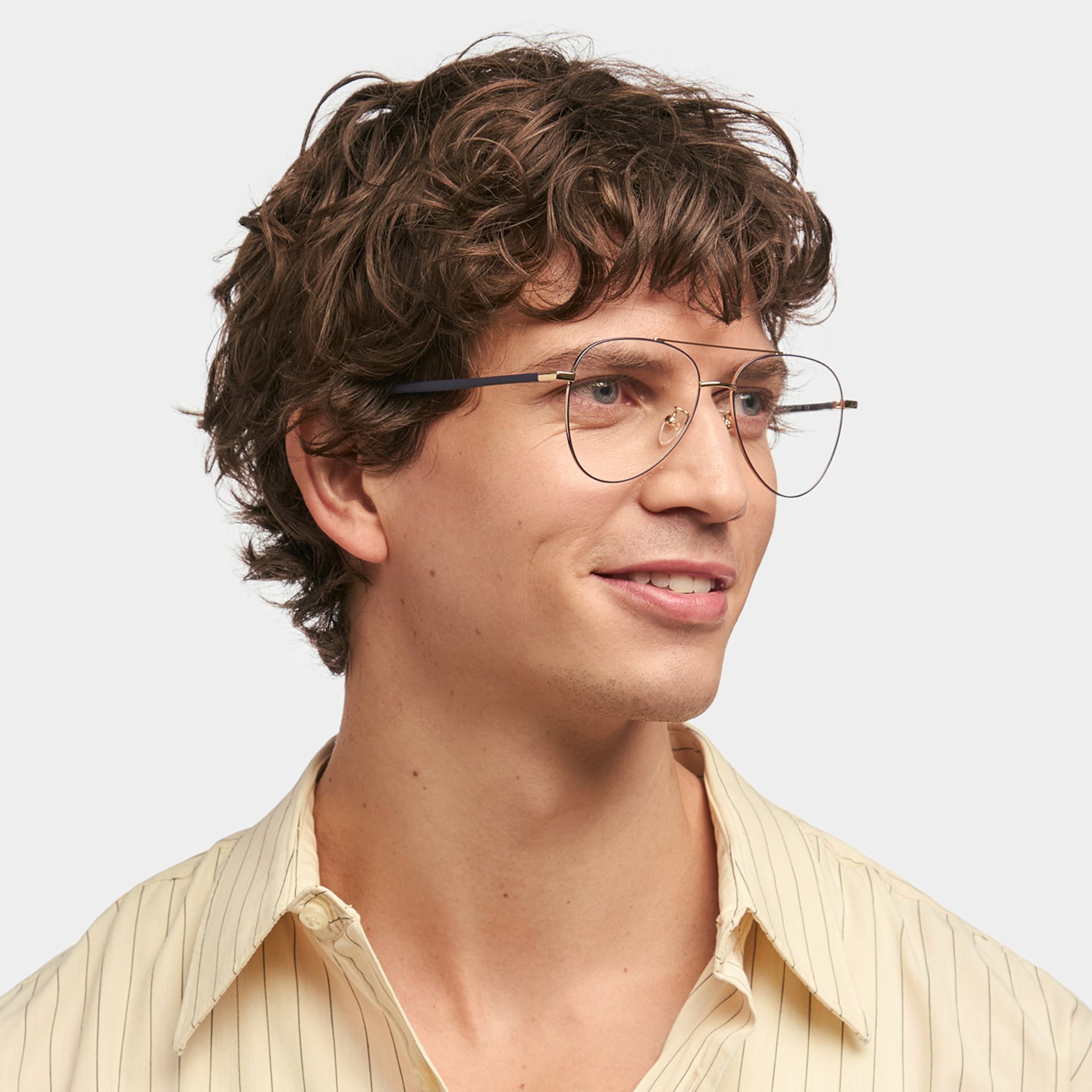 Paige Aviator Black-Gold Glasses | Zeelool Glasses1